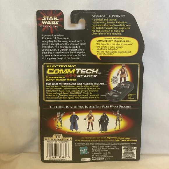 Star Wars Episode 1 Senator Palpatine 3.75" Action Figure 1998 Hasbro Sealed New - Picture 3 of 11